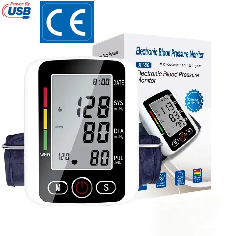 digital baumanometer blood pressure monitor take blood pressure meter medical digital upper arm tensiometers heart rate meter