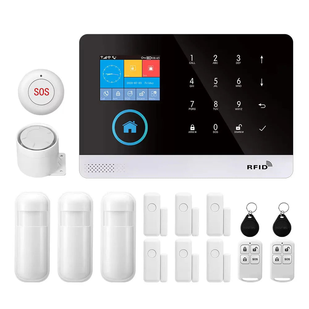 Wireless Home Security Alarm System WiFi GSM Smart Kit by Tidesmit 2G GSM Kit D EU Plug Tidesmit