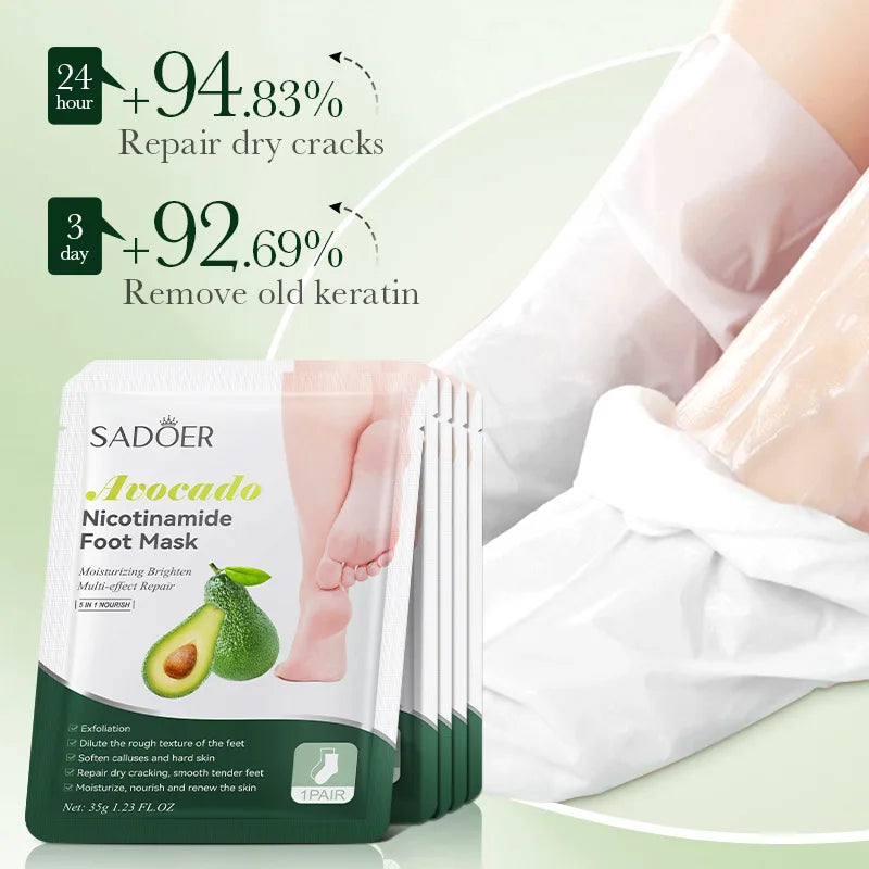 Fruit Foot Peel Mask 6 Pack - Spa-Quality Exfoliating Treatment Scrubs Treatments Tidesmit