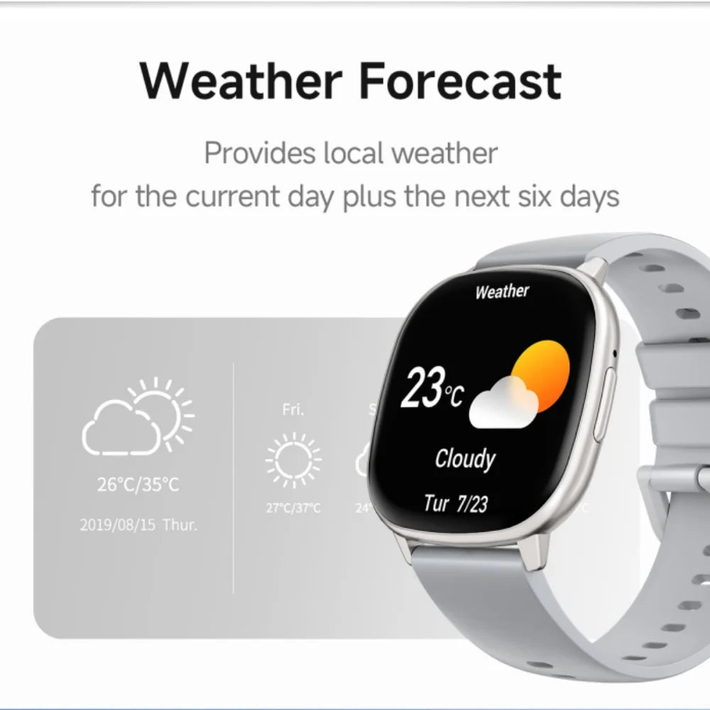 2026 New Fashion HD17 Air Smart Watch for Unisex Breathing Training Heart Rate Sleep Pressure Monitoring Waterproof BT Calling