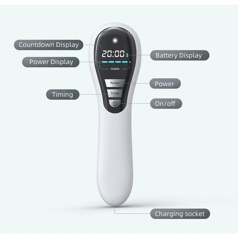 Hand-held Physical Treatment LllT Low-level Infrared Red Light Cold Laser Therapy Device For Relieve Neck Back Arthritis Pain