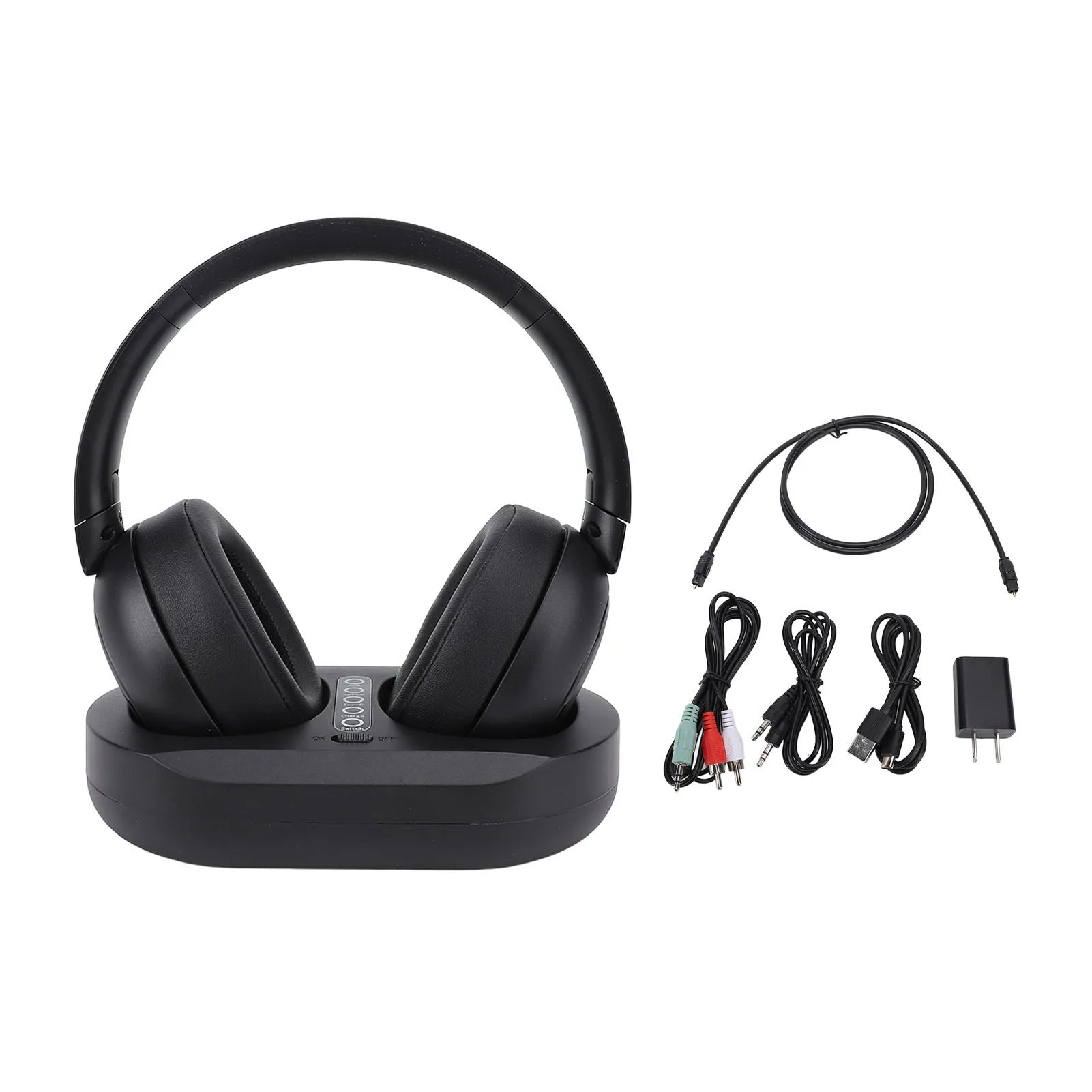 Wireless TV Headphones Bluetooth 5.3 with LED Battery Display US Tidesmit