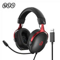 Wired Gaming Headset 7.1 Surround Sound - Ergonomic Over-Ear Black BLACK Tidesmit