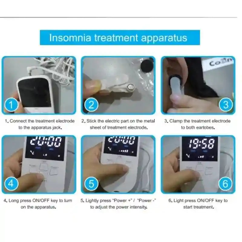 Vagus Nerve Stimulation Device for Sleep - Portable White Ear Clip Relaxation Treatment Tidesmit