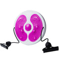 Waist Twisting Disc with Pull Ropes - Non-Slip Portable Fitness Tool Body Shaping Massage Equipment Rose Red Tidesmit