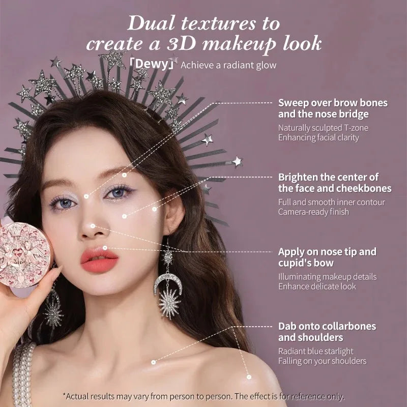 Tidesmit Flower Knows Little Angel relief highlight palette face makeup texture close-up