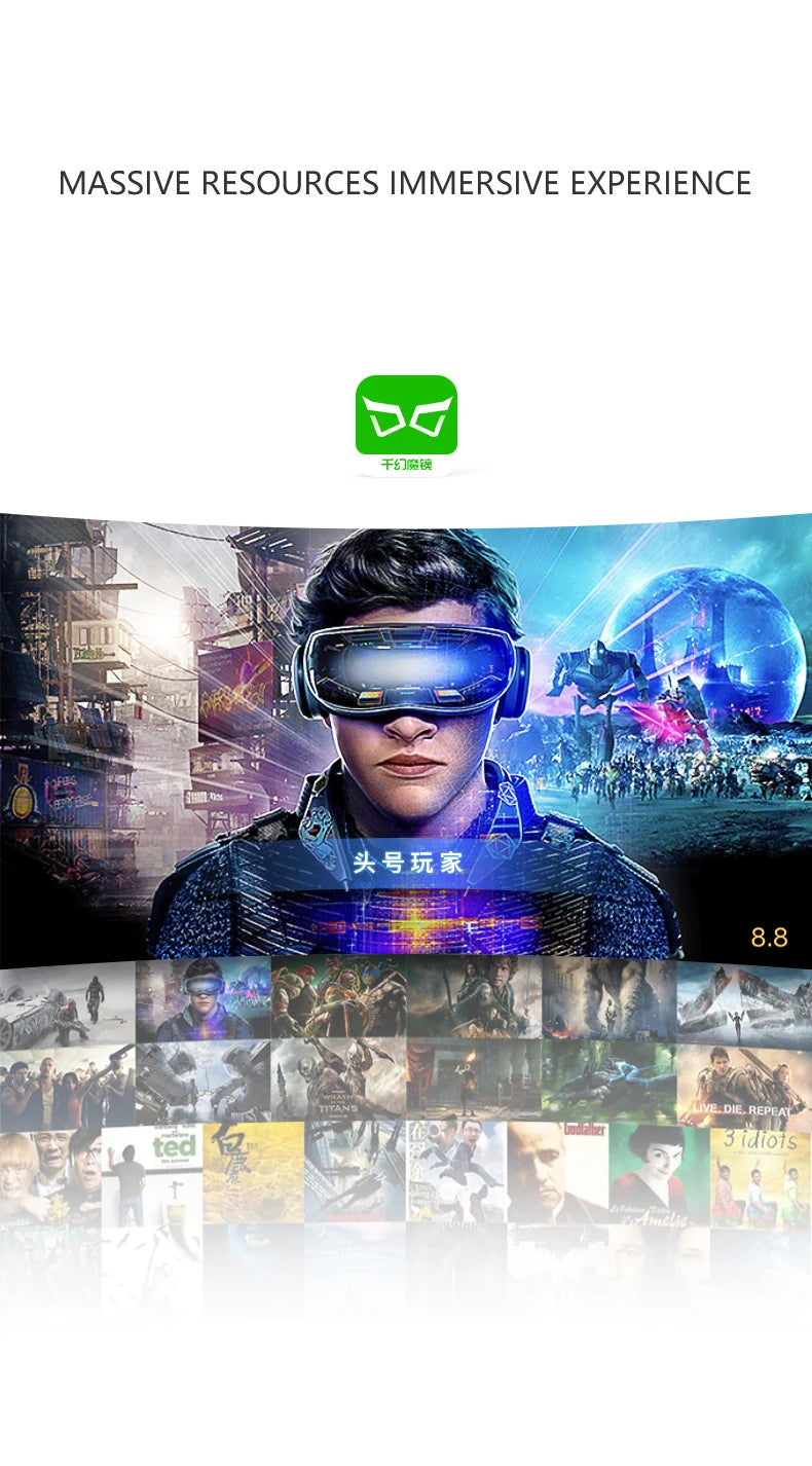 VR Headset for Smartphone – Immersive 3D Virtual Reality Smart Glasses Tidesmit