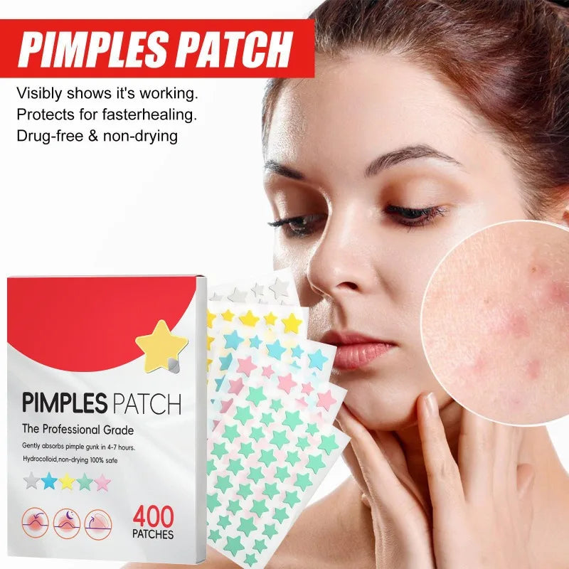 200/400pcs Acne Patches Invisible Pimple Cover for Face Oil Control Spot Treatment Cute Sticker for Covering Zits and Blemishes