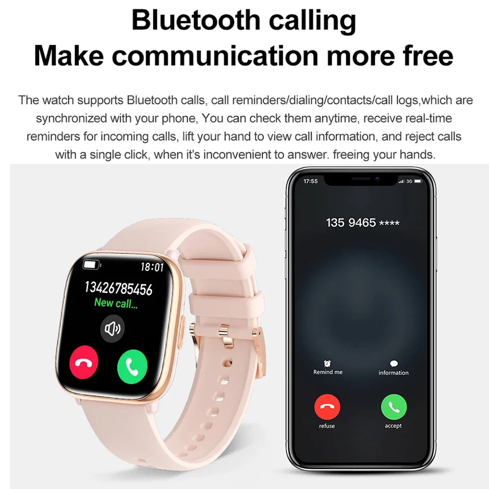 2026 New Smart Watch Full Touch Screen Bluetooth Call AI Voice Heart Rate Waterproof Watches Sports Bracelet Smartwatch Women