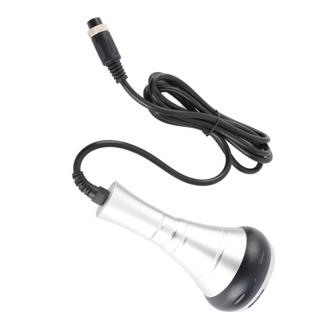 5 hole 40KHz ultrasonic cavitation replacement wand with silver handle and black cable for body slimming machines.