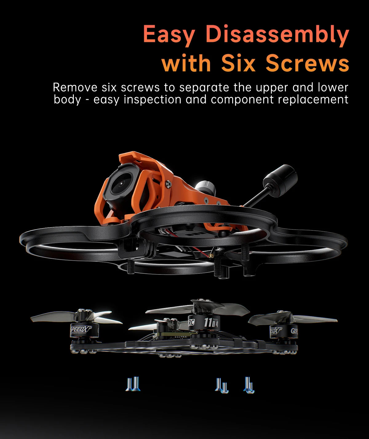 GEPRC DarkStar22 FPV Drone with O4 Air Unit and 1104 7500KV Motors Tidesmit