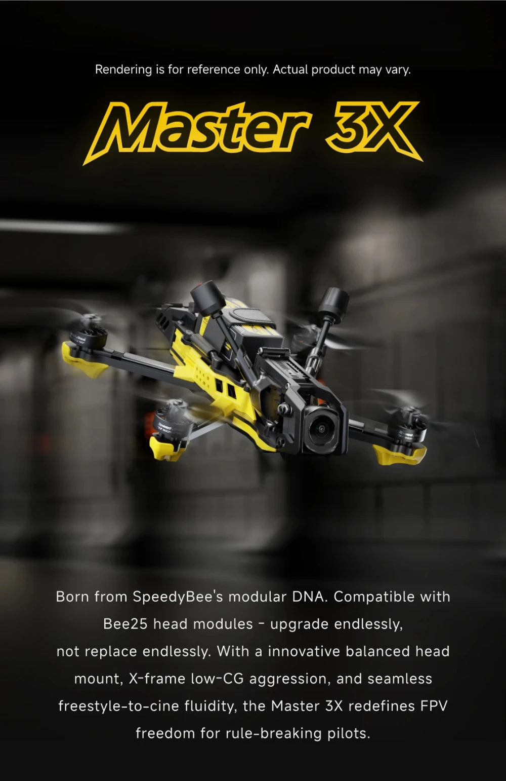 SpeedyBee Master 3X Racing Drone - O4 Pro ELRS Digital FPV Quad Tidesmit