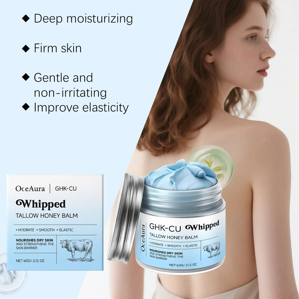 Copper Peptides GHK-Cu Beef Tallow Skin Blue Balm Manuka Honey Face Body Moisturizing Brightening for Mature Dry Sensitive Care