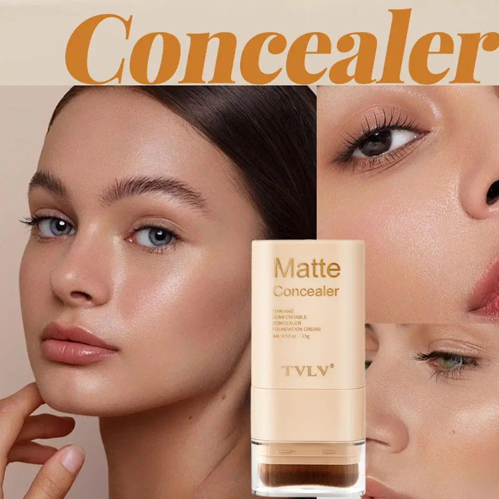 Tidesmit dual head foundation and matte concealer stick for smooth face makeup application detail view