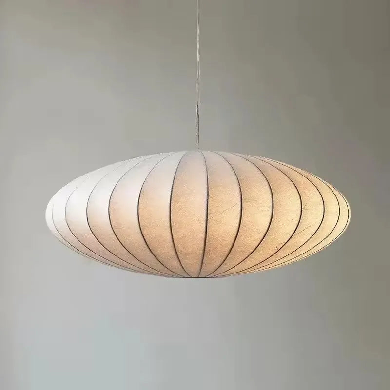 Wabi-Sabi Silk Pendant Lamp | Handmade Japanese Minimalist Lighting Tidesmit