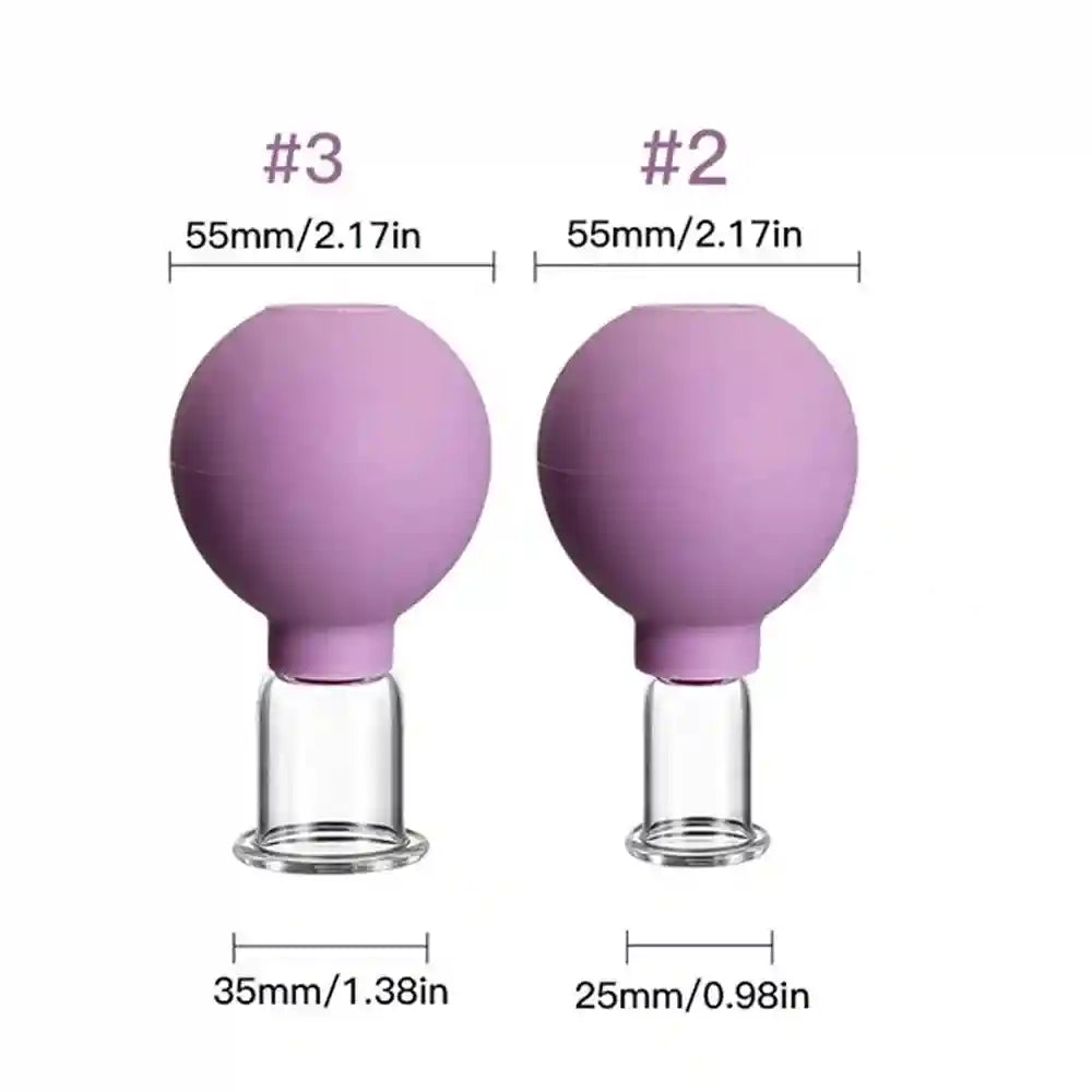 Facial Cupping Set for Skin Lifting and Anti-Wrinkle Massage Therapy Eye Massage Instrument Purple-32 Tidesmit