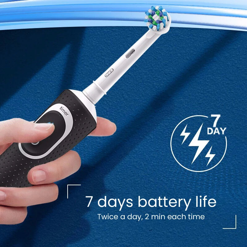 Oral B D100 2D Vitality Electric Toothbrush Timer 7600Rpm Cross Action Deep Cleaning and Whitening Teeth Tooth Brush