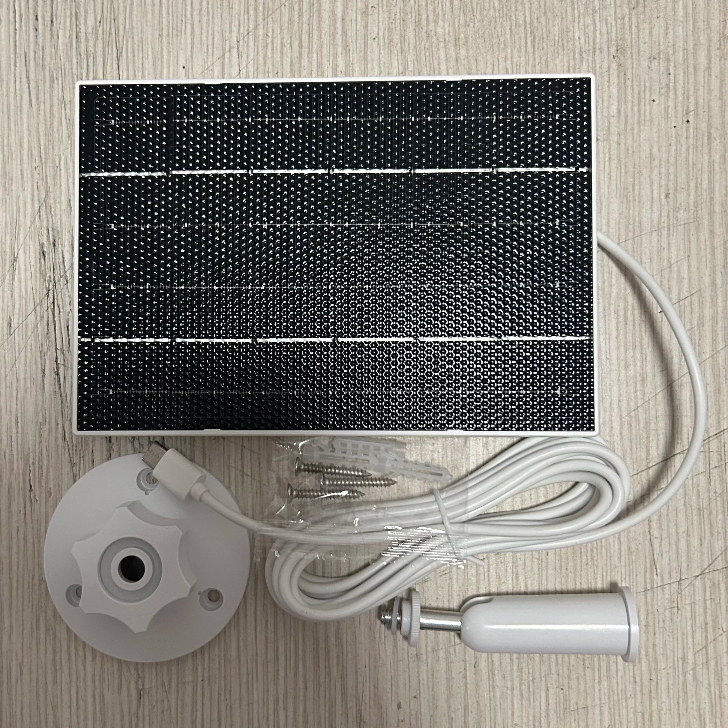 10W 5V Waterproof Solar Panel Charger 2-in-1 Micro USB Type-C with 2m Cable Portable Outdoor for Security Camera & Mobile Phone
