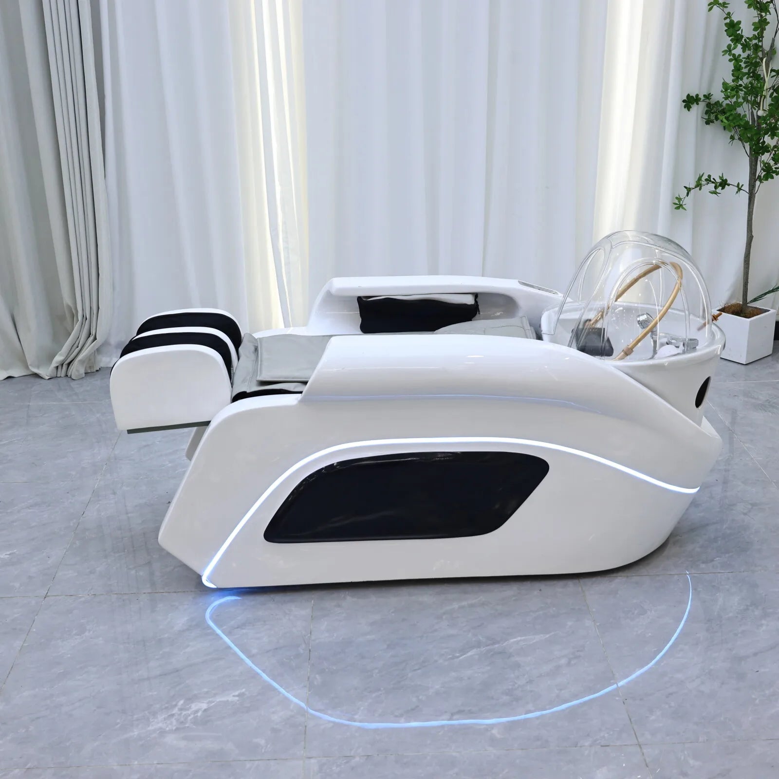 Massage Shampoo Bed for Salons – Ergonomic Hair Wash Station with Heat Massage Chairs Tidesmit