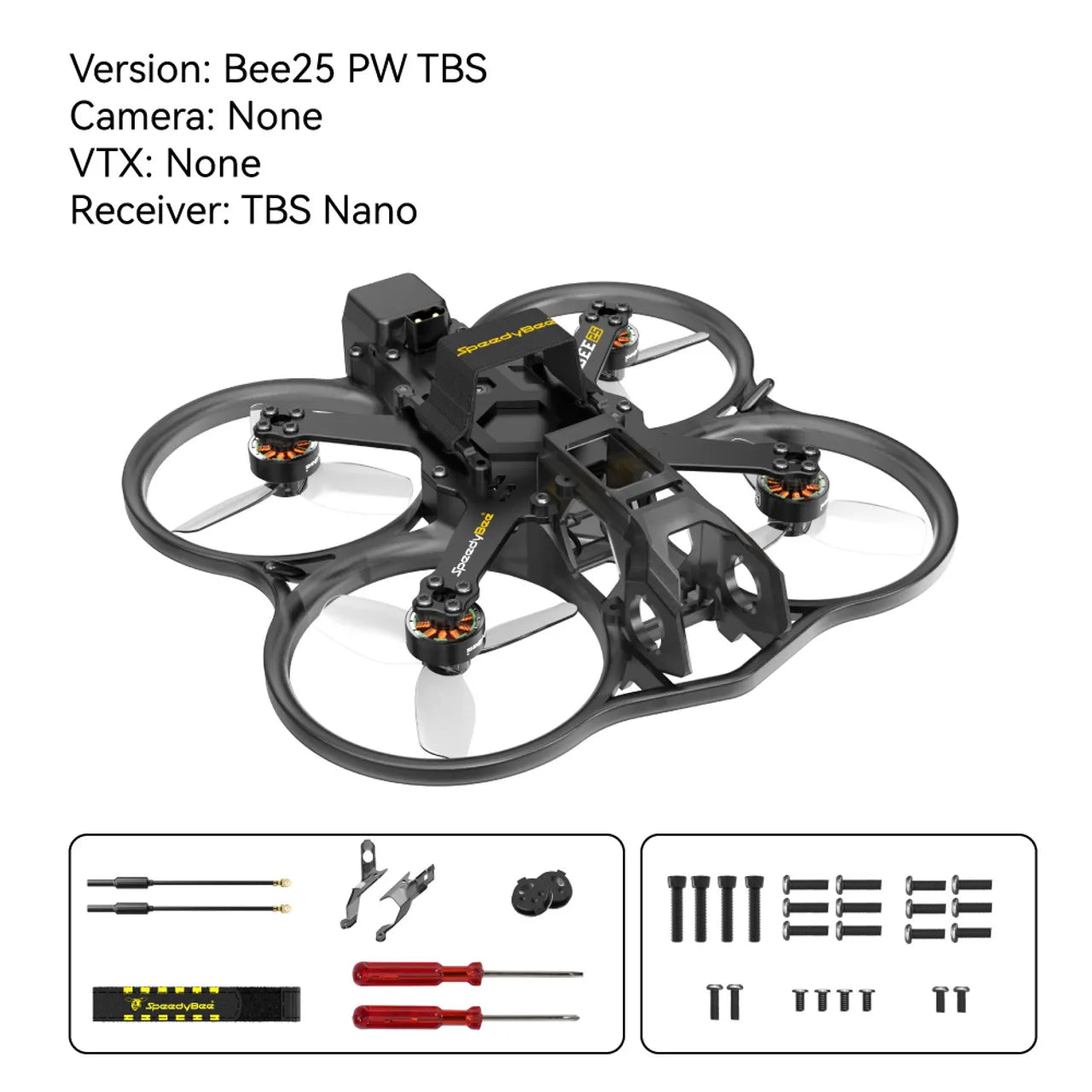 SpeedyBee Bee25 Cinewhoop 2.5 Inch FPV Drone - DJI O3 Air Unit Compatible TBS Version Tidesmit