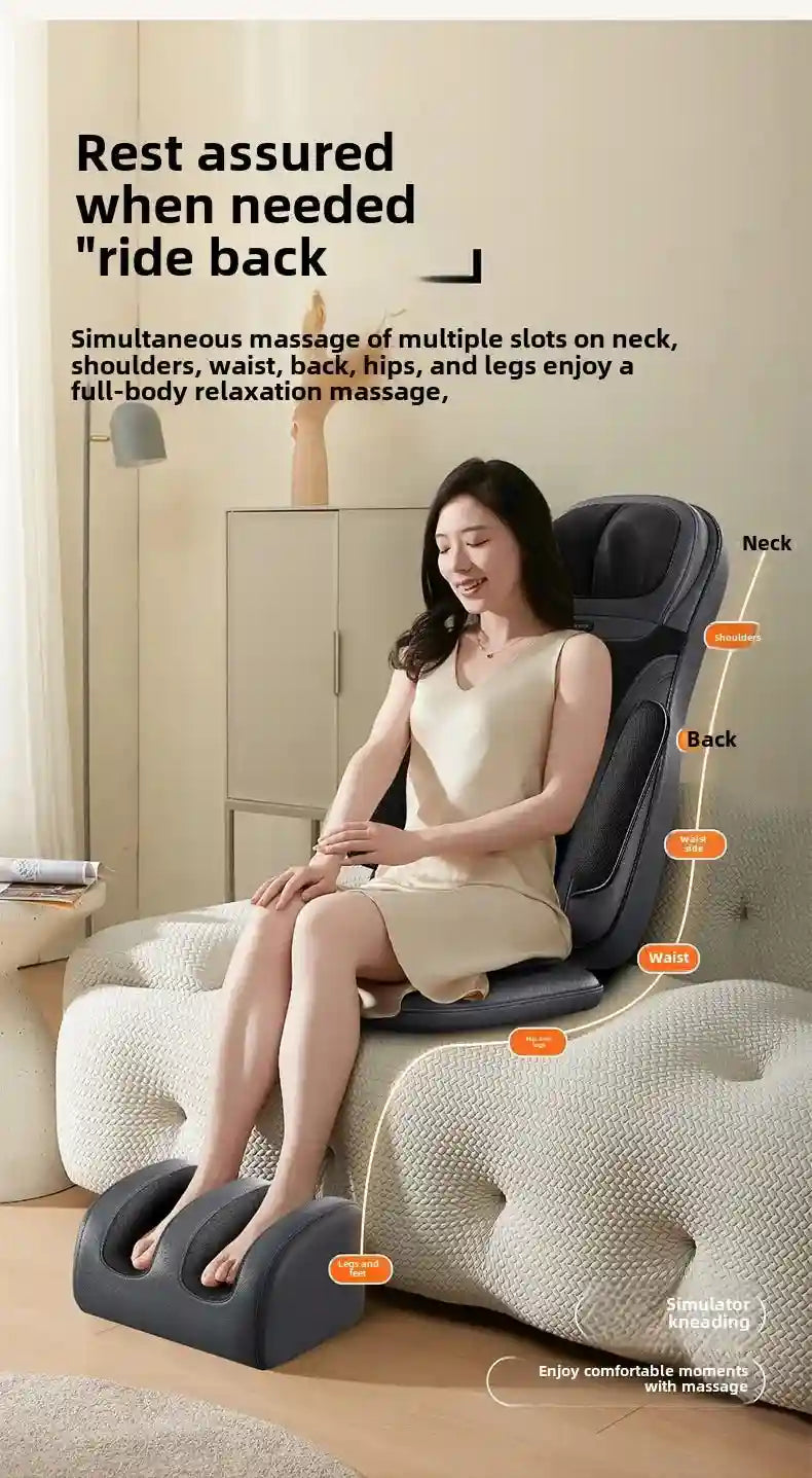 Electric Massage Roller Chair with Heat Therapy for Back and Neck Relief Massage Roller Tidesmit