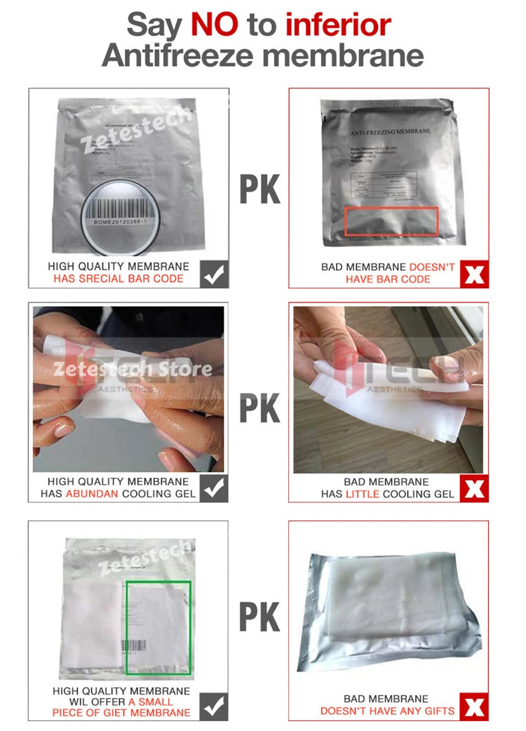 Cryolipolysis Antifreeze Membrane Pads - Skin Protection for Coolsculpting Fascia Gun Tidesmit