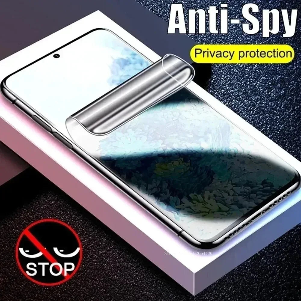 Privacy Screen Protector for Samsung Galaxy - 3 Pack Hydrogel Tidesmit