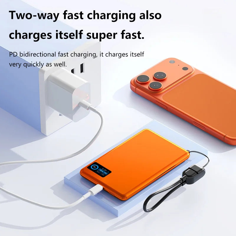 Magnetic Fast Charging Power Bank - High Capacity Travel Battery Pack Tidesmit