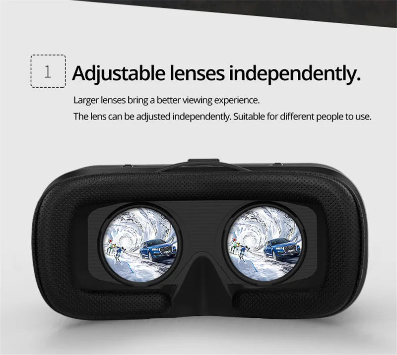 VR Headset for Smartphone - Immersive 3D Smart Glasses with Spatial Audio Tidesmit