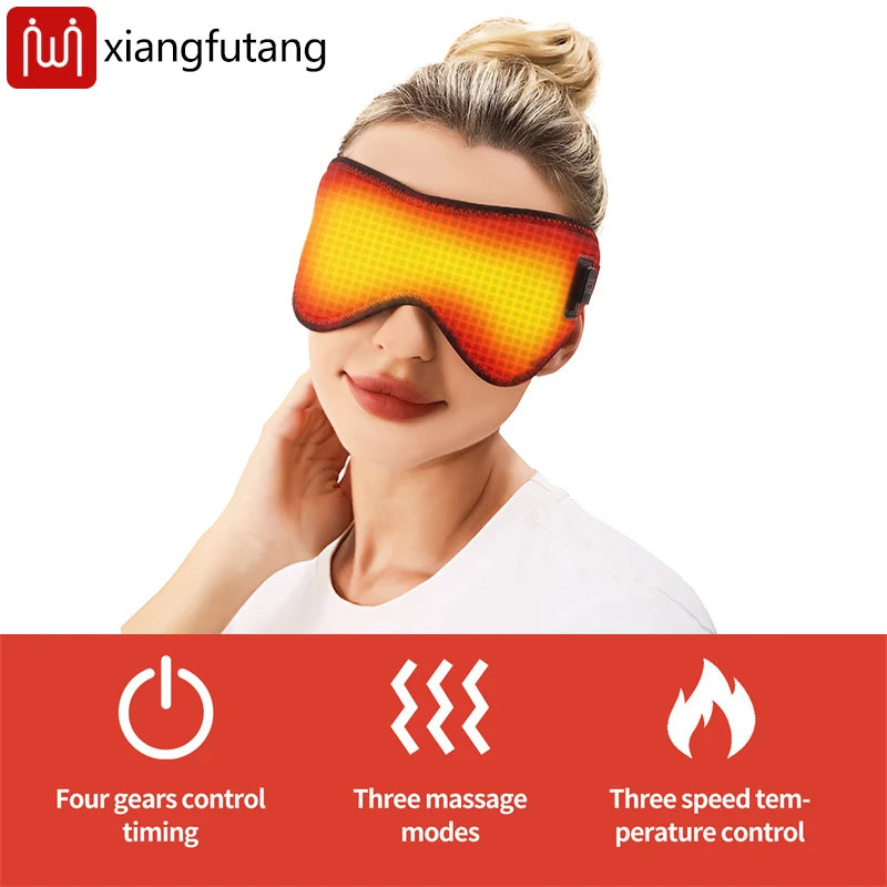 Electric Heated Massage Eye Mask for Eye Fatigue and Deep Relaxation Relaxation Treatment Tidesmit