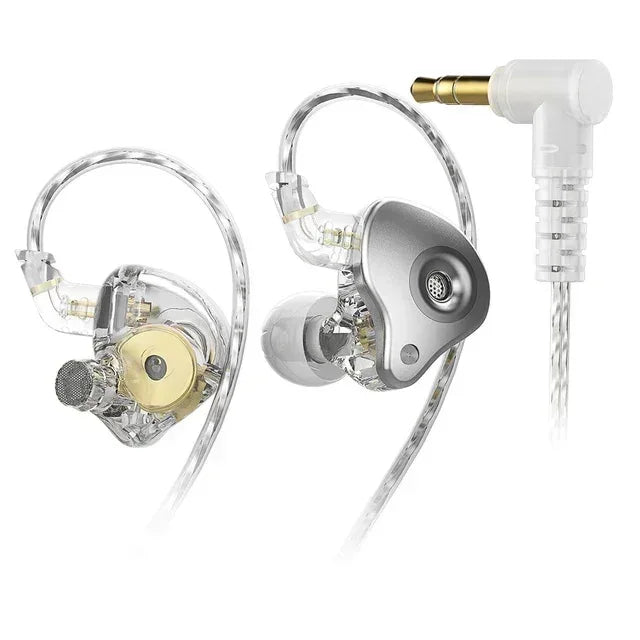 Tidesmit Venus HiFi In-Ear Monitors: Noise Cancelling Bass Audio VENUS-Silver-NO MIC Tidesmit