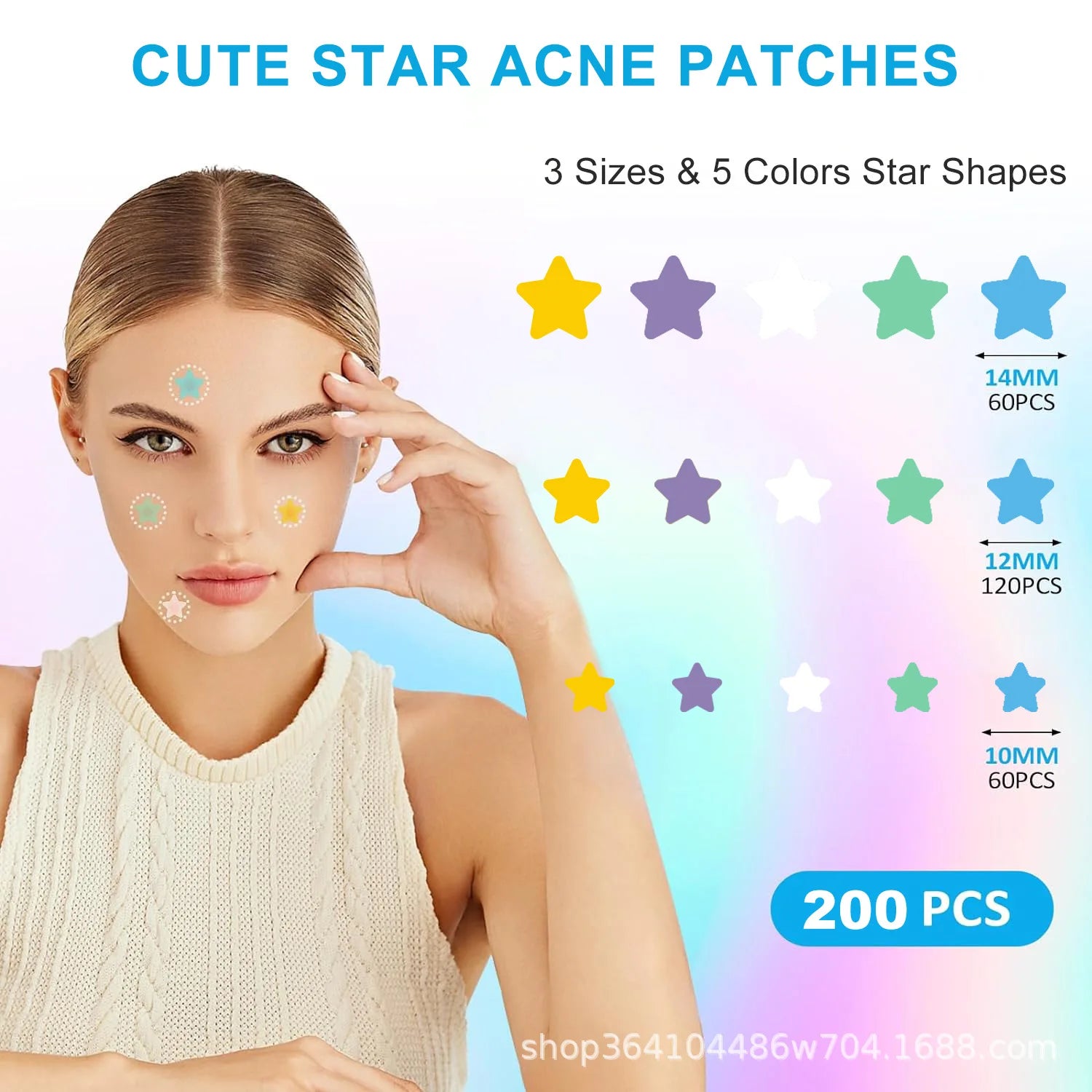 1400 Pcs Pimples Patches, Multi-color Star Acne Patches,Facial Acne Patches,Concealer Acne Patches,Ultra-thin