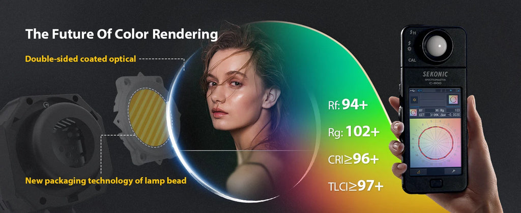 LED Video Light 220W Bicolor COB Studio Lamp with Bowens Mount Tidesmit