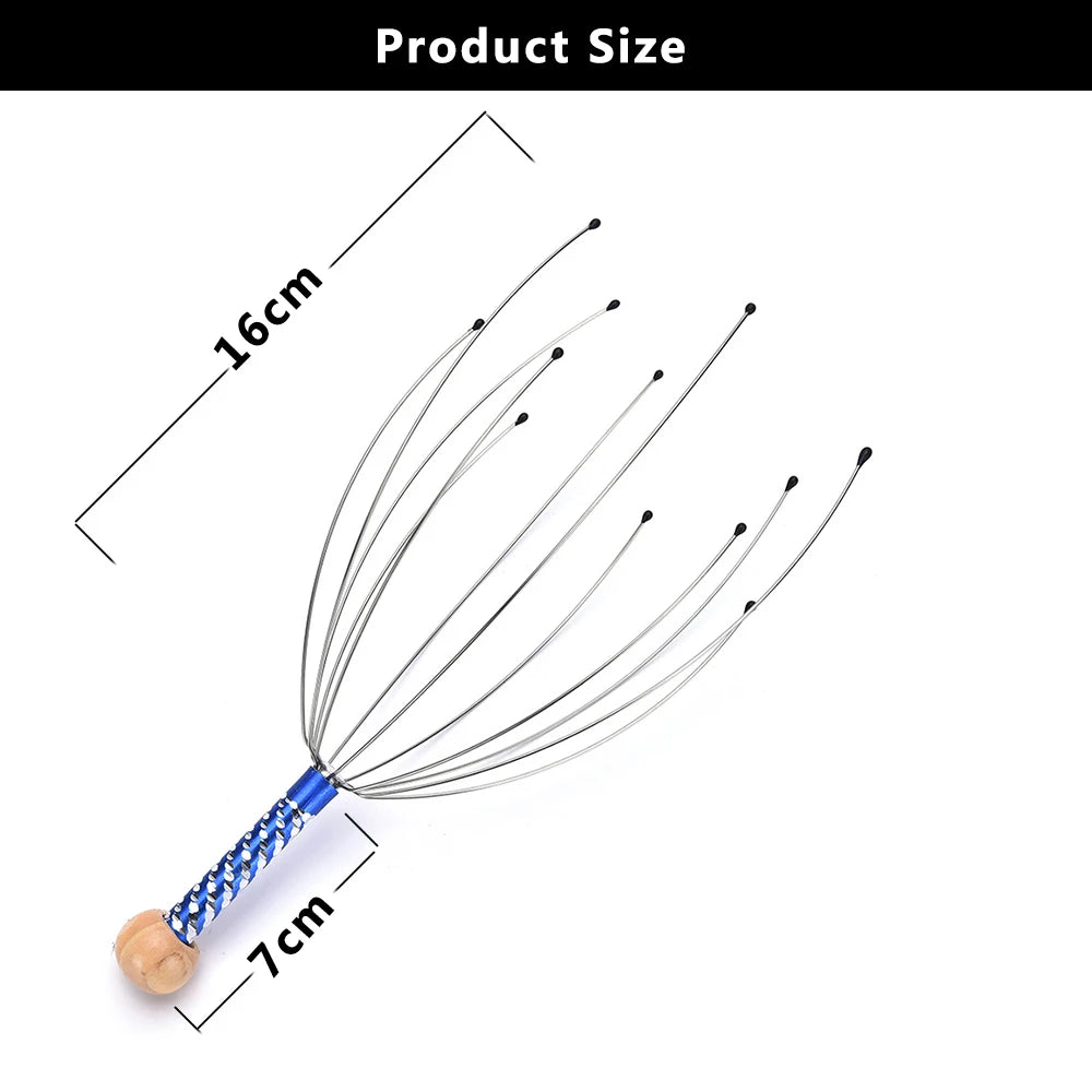 Octopus Head Massager - Scalp Scratcher for Daily Stress Relief 2 Pack Relaxation Treatment Tidesmit