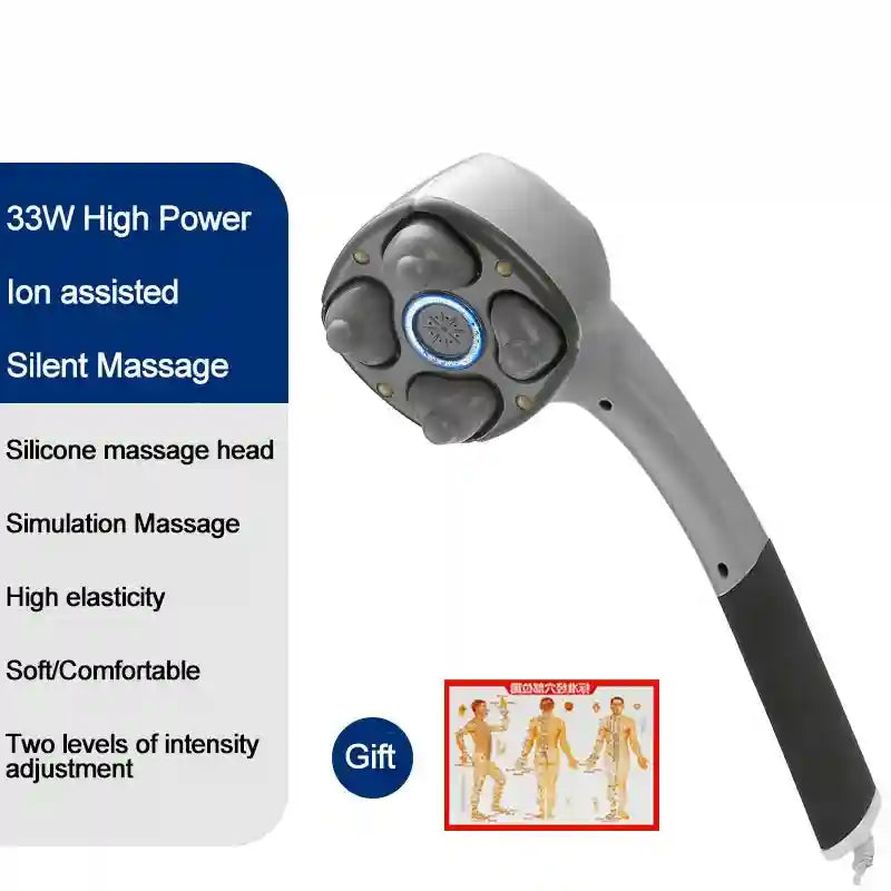 Electric Massage Roller | 4-Head Deep Tissue Muscle Relief Device Massage Roller 4 Head Tidesmit