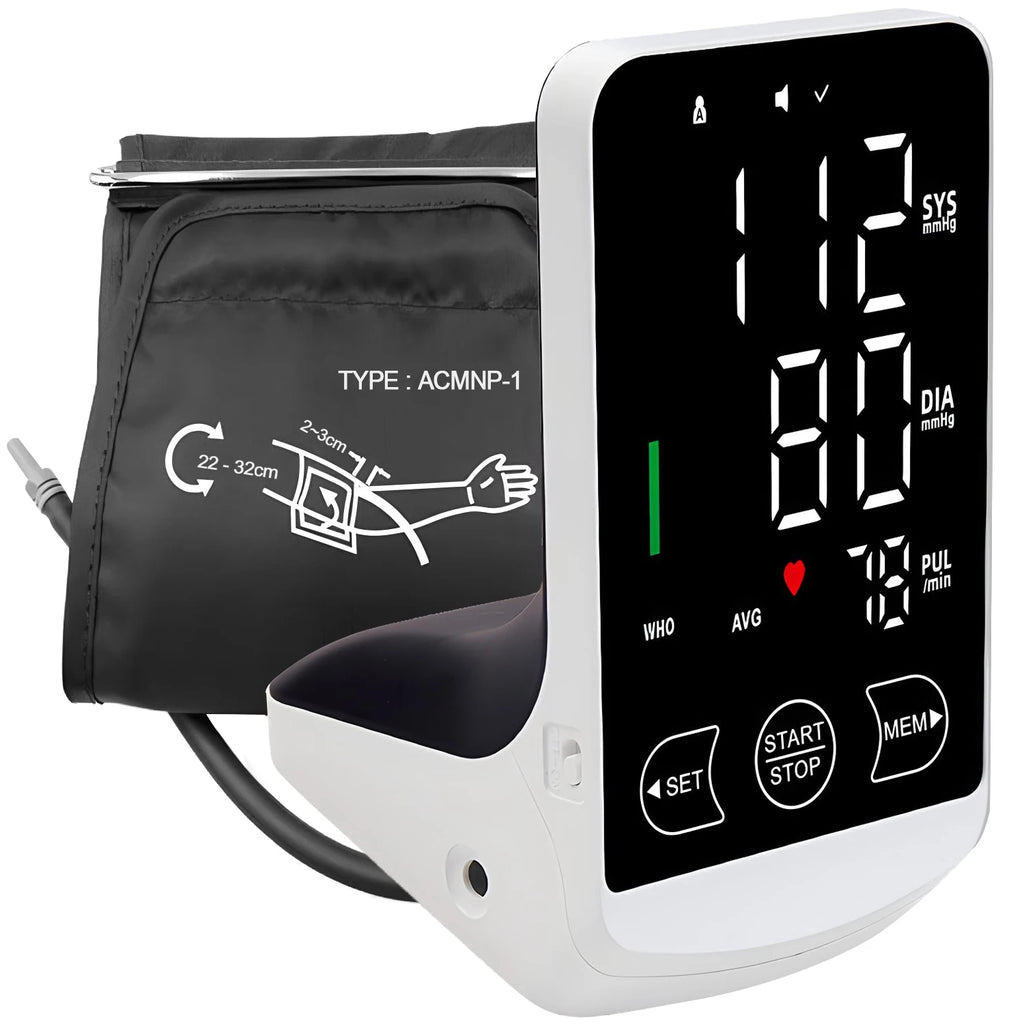 Voice Tonometer Portable LED Upper Arm Bp Machine Home Monitor Blood Pressure Meter Cuff Digital for Home Use Health Care
