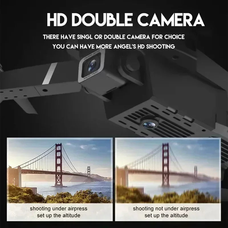 4K WiFi FPV Camera Drone - Foldable RC Quadcopter with HD Lens Tidesmit