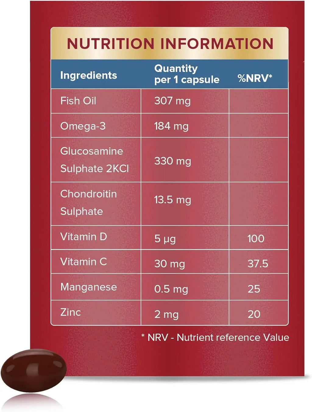 Seven Seas JointCare Essential: Omega-3, Glucosamine, Chondroitin, Vitamins C & D, Mn, Zn, 60-Day Food Supplements