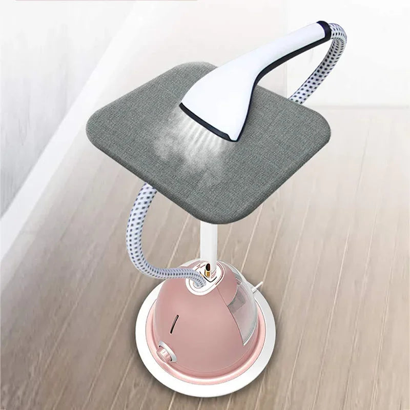 Tidesmit 2000W garment steamer featuring an attachable fabric brush for efficient laundry wrinkle removal