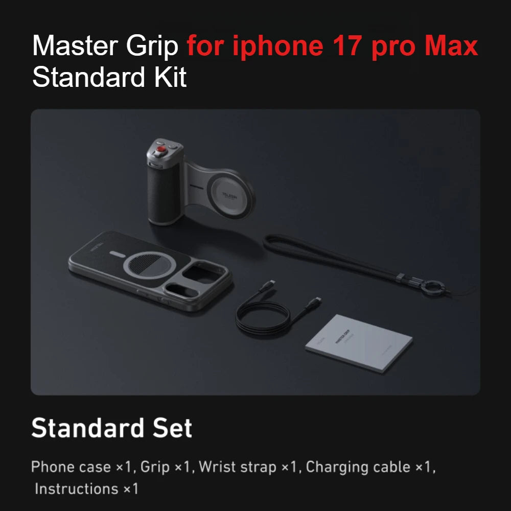 Phone Camera Grip for iPhone 17 Pro Max - Military-Grade Protection Case for iPhone 17 Promax 1 Tidesmit