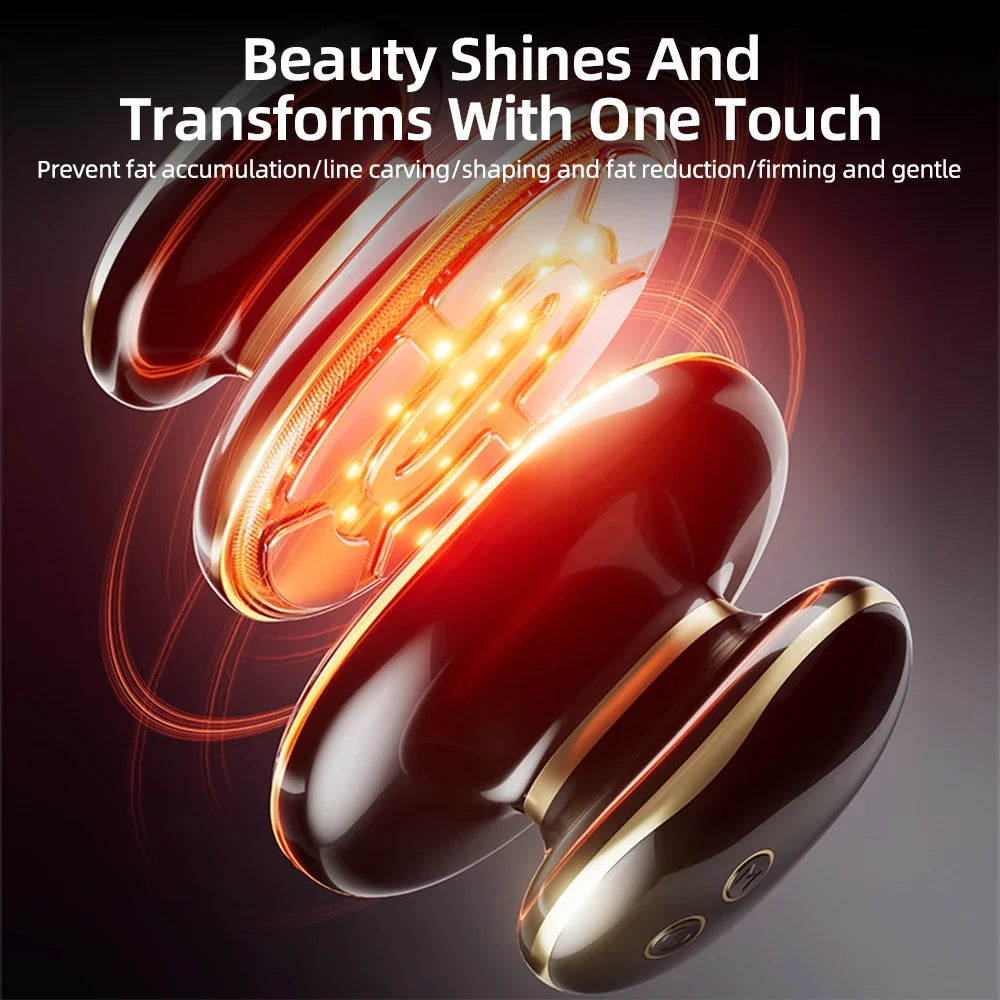 4-in-1 cordless red and gold EMS RF body slimming massager for cellulite reduction and skin firming body sculpting.