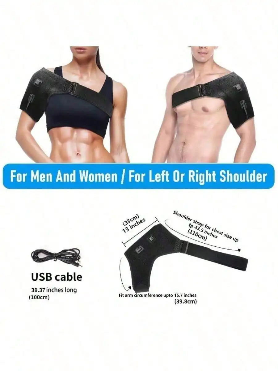 Electric Heating Shoulder Massager - Rechargeable Deep Tissue Back Brace Body Shaping Massage Equipment Tidesmit