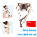 Wireless Electric Neck and Shoulder Massager with Heat Therapy Back Massage Instrument 20W-Brown Tidesmit