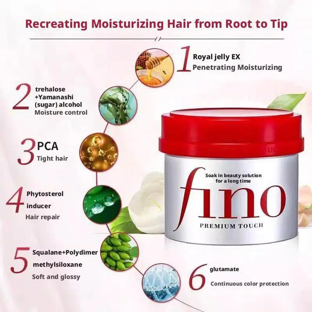 Fino Premium Touch Hair Care Set Deep Repair Damaged Hair Oil Control Volumizing Smooth Shiny Hair Mask Conditioner
