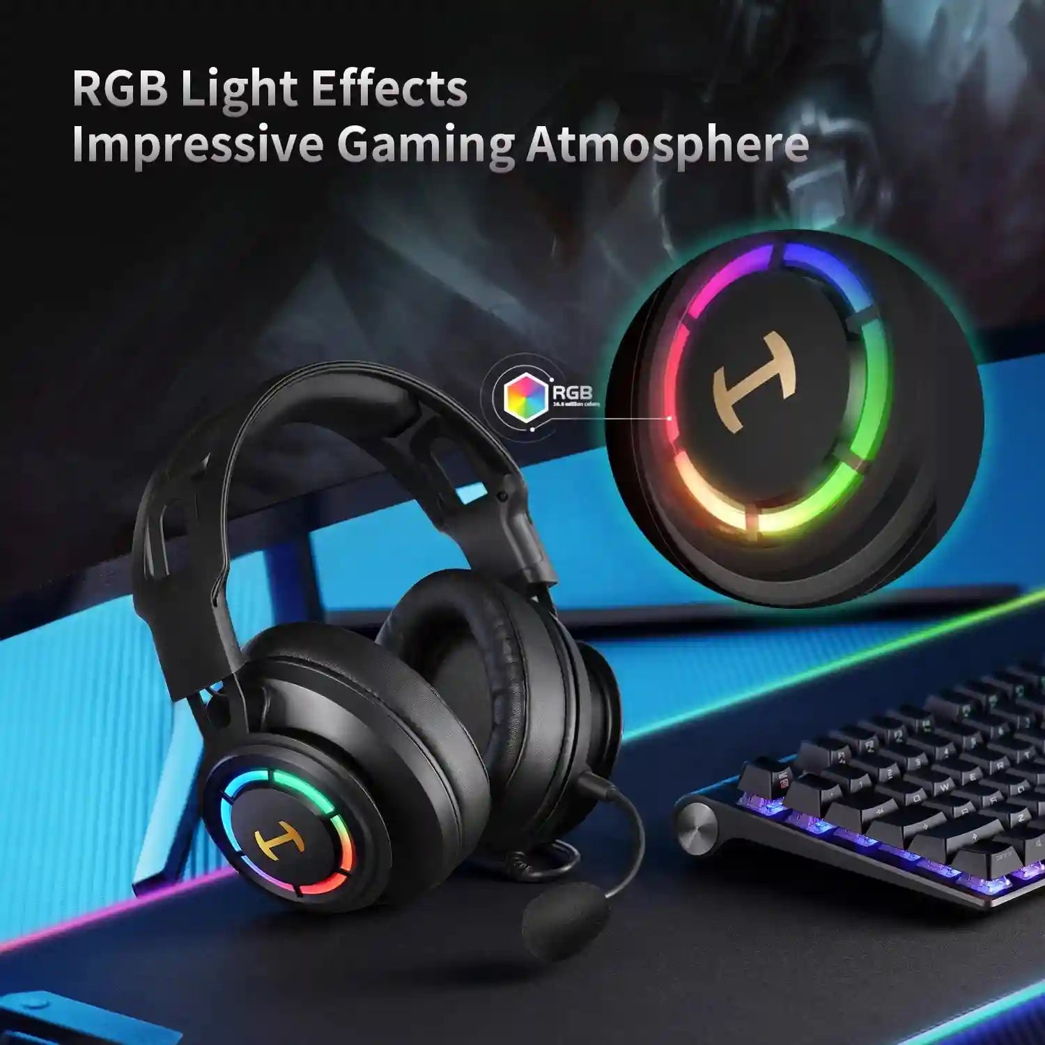 Gaming Headset 7.1 Surround Sound with Noise Canceling Microphone Tidesmit