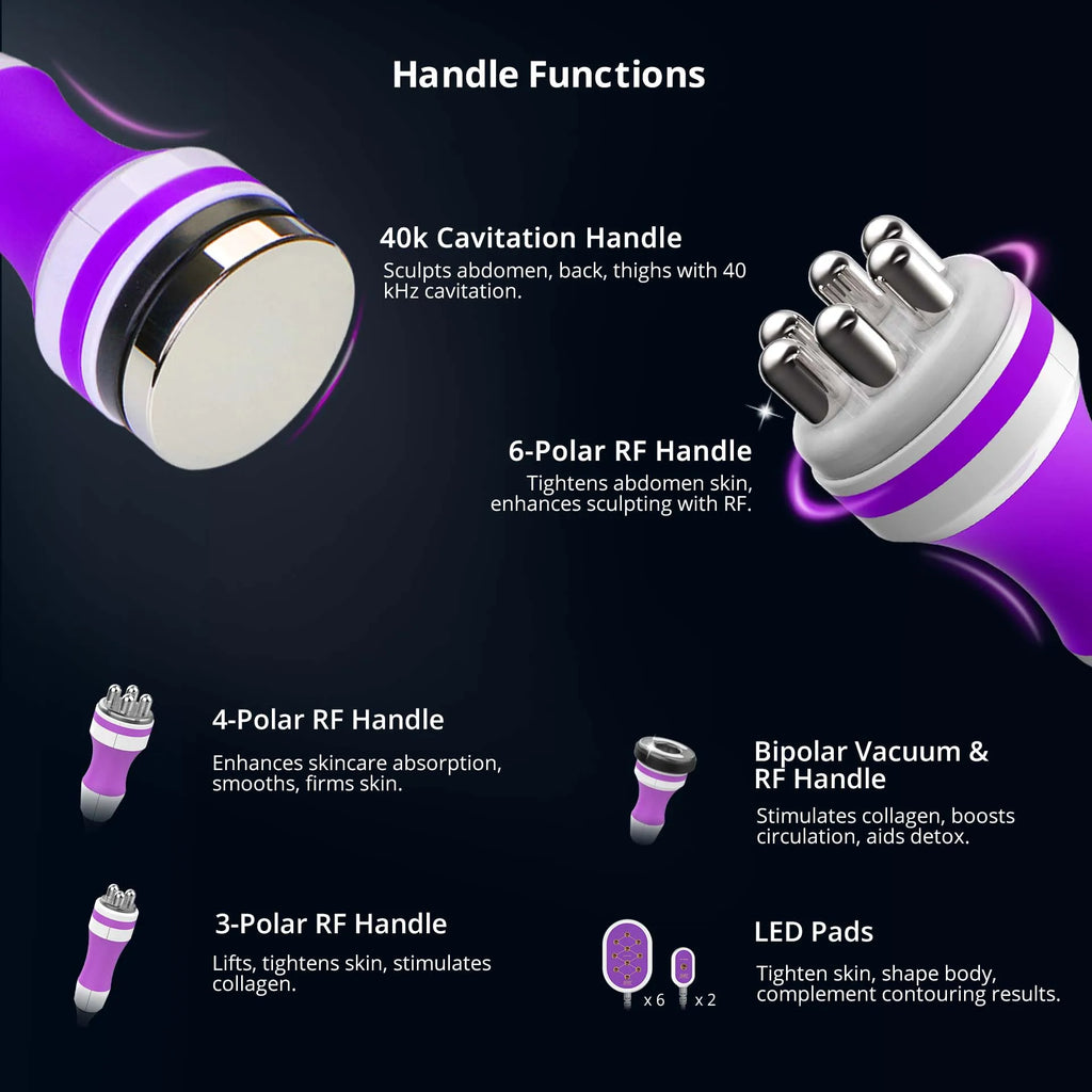 6-in-1 Cavitation Body Slimming & Skin Tightening Device | Tidesmit Body Shaping Massage Equipment Tidesmit