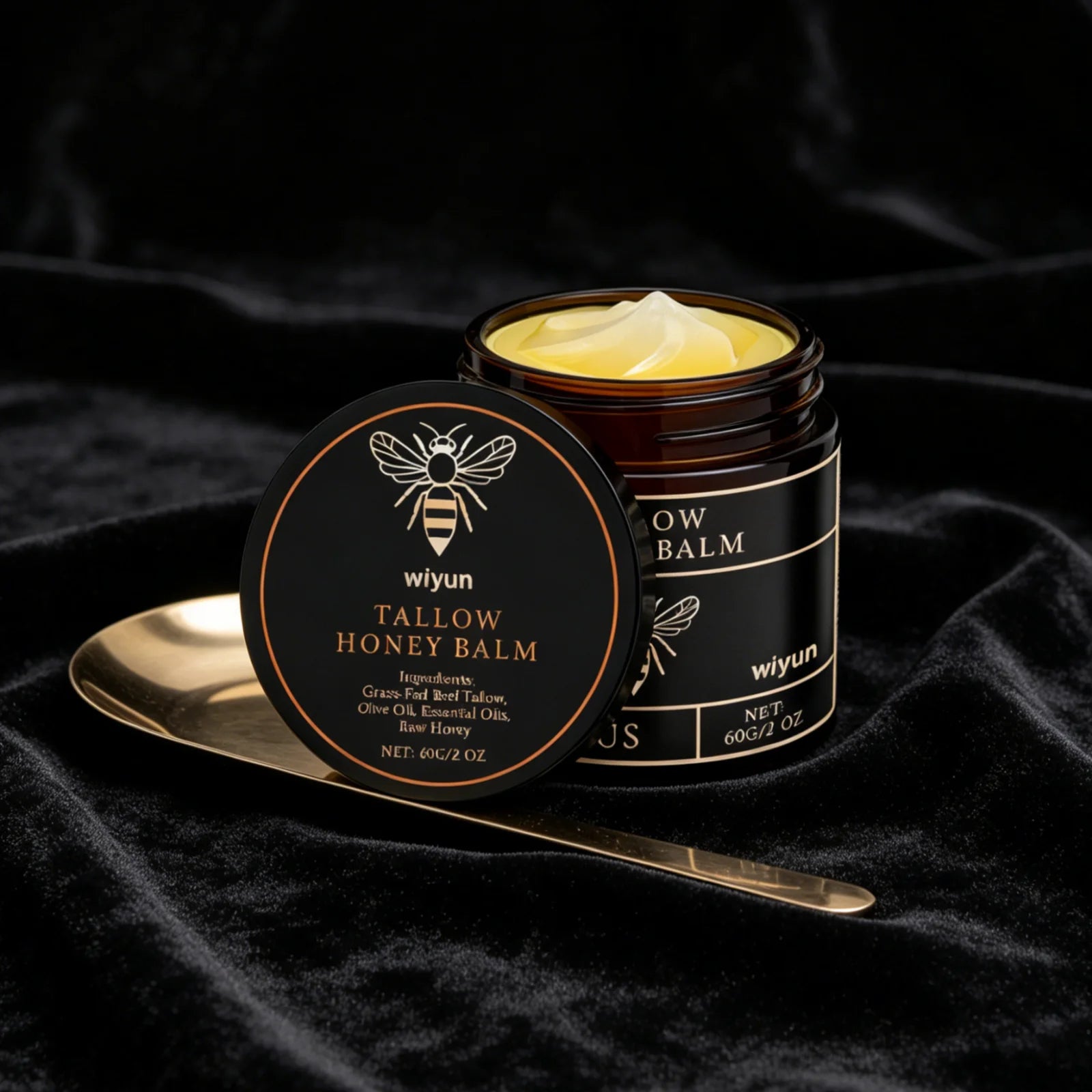 Wiyun Tallow Honey Balm Long Lasting Hydration Relieve Dry Rough Skin Soft Smooth Gentle Formula Beef Tallow Moisturizing Balm