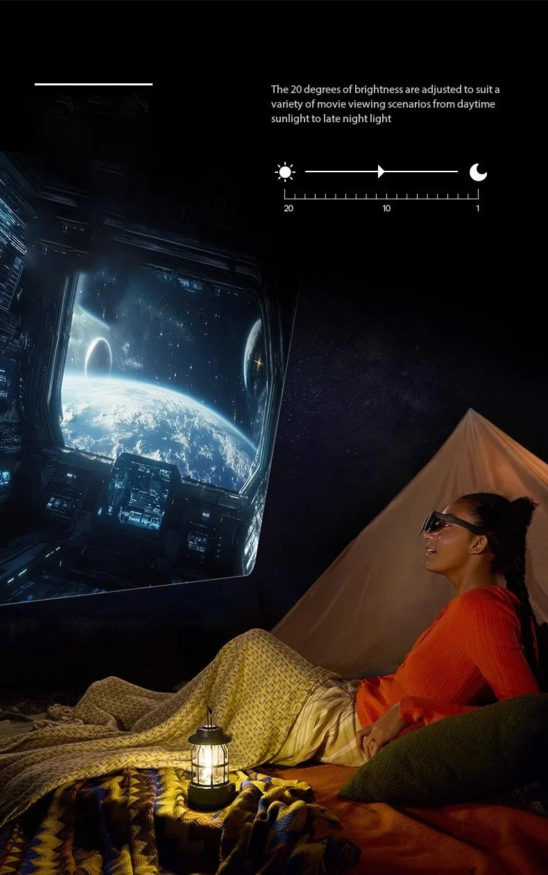 AR Glasses 135-Inch Private Cinema Display for Immersive Mobile Gaming Tidesmit