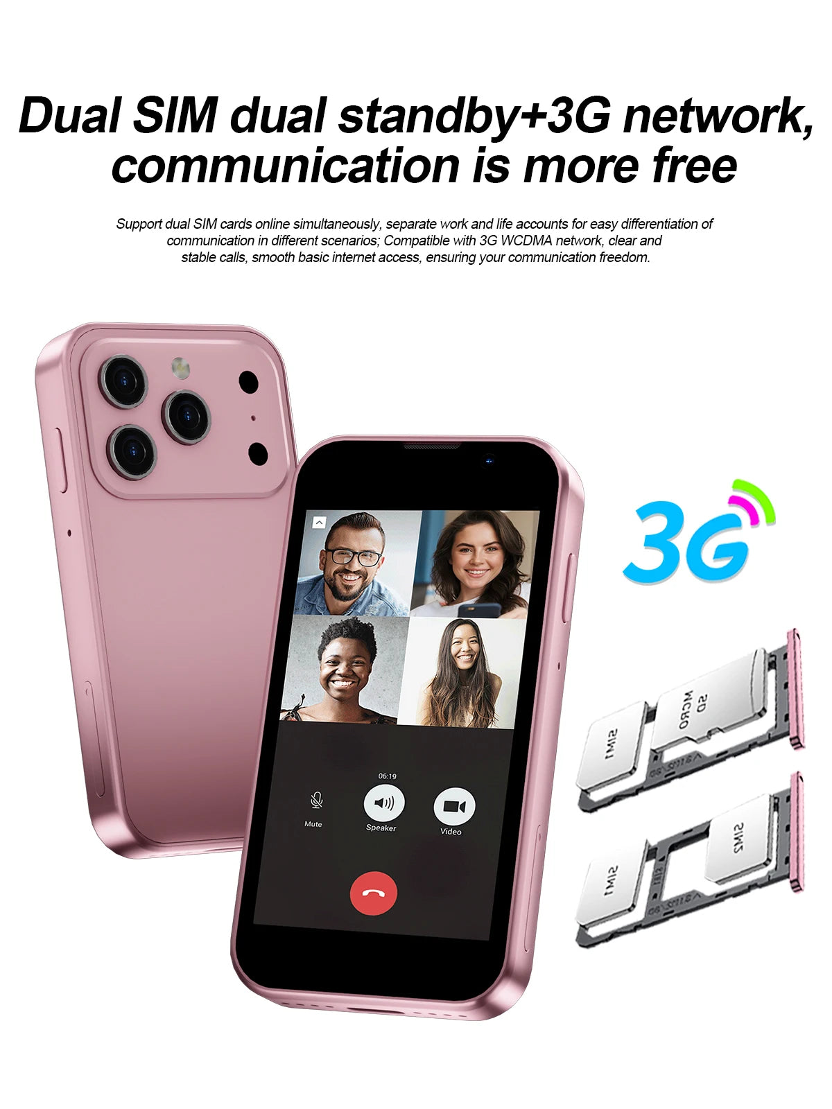 NEW SERVO 17SE Mini Smartphone 3G WCDMA Android 9.0 Dual SIM Standby 2GB+16GB Wifi GPS Play Store Pocket Smart Phone 3.0 Display