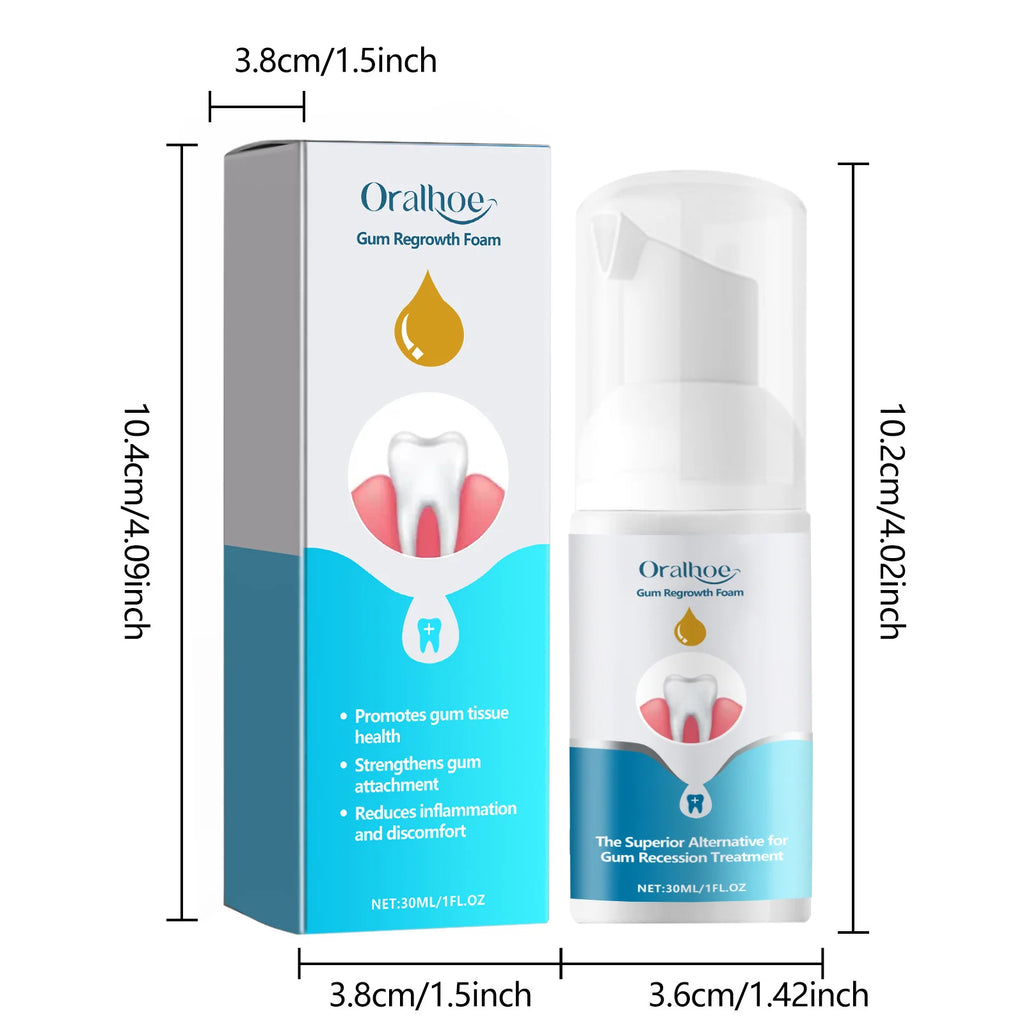 Tidesmit gum regrowth foam for teeth whitening and yellow stain removal for oral dental care